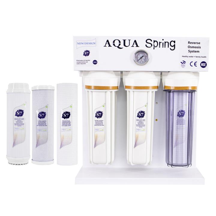 دستگاه تصفیه کننده آب آکوآ اسپرینگ مدل RO-S7-WZ 7050 به همراه فیلتر مجموعه 3  عددی